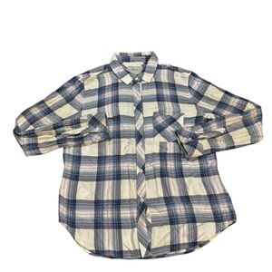 Rails Hunter‎ Plaid Button Down Shirt Blue and White Size Small